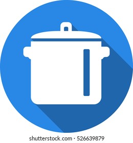 Pan icon. Cooking icon flat design. Kitchen icon. Lunch illustration. Soup vector. boiling vector icon