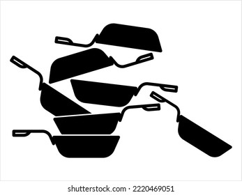 Pan Icon, Frying Pan, Cooking Pan, Frypan, Skillet Vector Art Illustration