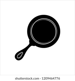 Pan Icon, Frying Pan Vector Art Illustration
