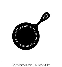 Pan Icon, Frying Pan Vector Art Illustration