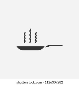 Pan icon illustration,vector kitchen sign symbol