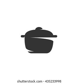 Pan icon isolated on a white background. Logo silhouette design template. Simple symbol concept in flat style. Abstract sign, pictogram for web, mobile and infographics - stock vector