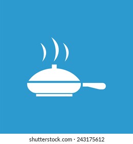 pan icon, isolated, white on the blue background. Exclusive Symbols 