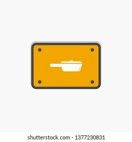 pan icon. kitchen sign