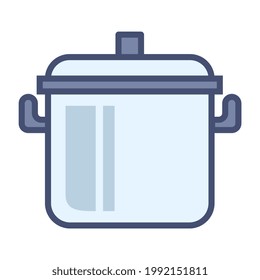 pan icon. kitchen utensils, kitchen appliances, kitchen tools. vector icon filled outline. saucepan