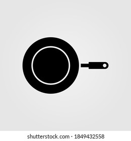 Icono de Pan sobre fondo blanco. Pan de fritura, símbolo de cocina. Ilustración vectorial de concepto de cocina.