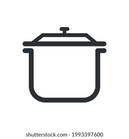 Pan icon for preparing food in the kitchen