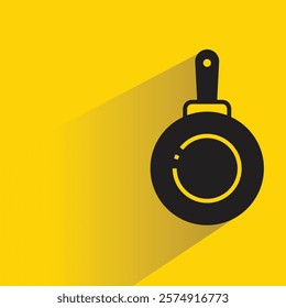 pan icon with shadow on yellow background