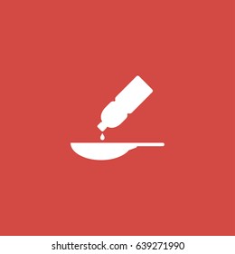 pan icon. sign design. red background