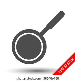 Pan icon. Pan sign. Simple flat logo of pan on white background. Vector illustration.