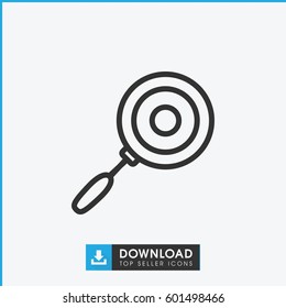 pan icon. simple outline pan vector icon. on white background.