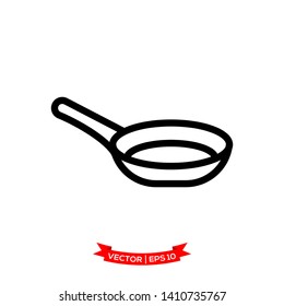 pan icon in trendy flat design, kitchen utensil icon, frying pan icon 