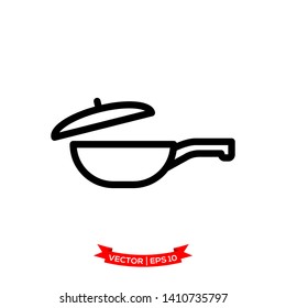 pan icon in trendy flat design, kitchen utensil icon, frying pan icon 
