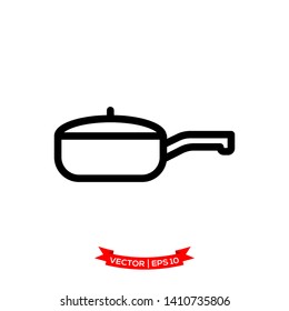 pan icon in trendy flat design, kitchen utensil icon, frying pan icon 