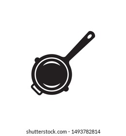 Pan icon vector. Pan cooking symbol illustration. Simple design on white background.
