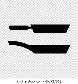 Pan icon vector illustration. Black on transparent background.