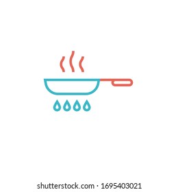 ilustración vectorial de icono de pan, diseño de dos líneas de color. aislado sobre fondo blanco