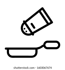 pan icon vector isolated. Cooking set icon vector isolated