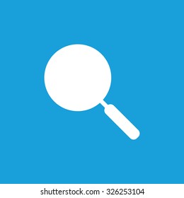 Pan icon, white simple image isolated on blue background