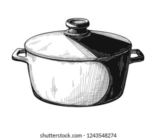 Pan isolated on white background. Vector illustration
