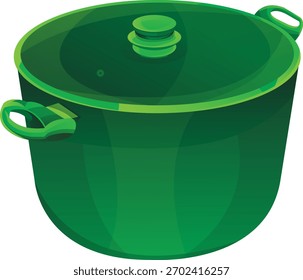 Pan Kitchen Green Vector Draw Design Funny Cute Eat Cartoon