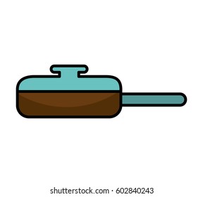 pan kitchen utensil isolated icon vector illustration design