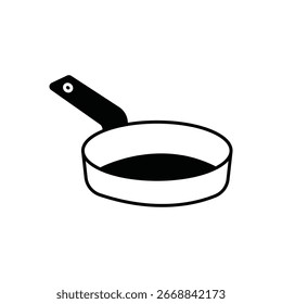 Pan Kitchenware Fill Icon: Cooking and Kitchen Utensil