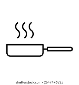 Pan. Kitchenware icon. Line vector kitchen utensil and tool. Cutlery illustration