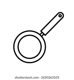 Pan. Kitchenware icon. Line vector kitchen utensil and tool. Cutlery illustration