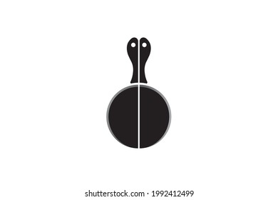  pan knife logo, very suitable for companies, restaurants, food, cooking utensils, kitchen utensils icons and others