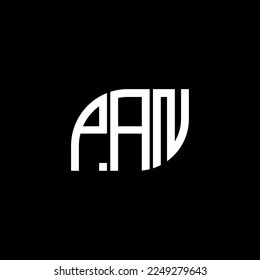 PAN letter logo design on black background.PAN creative initials letter logo concept.PAN vector letter design.
