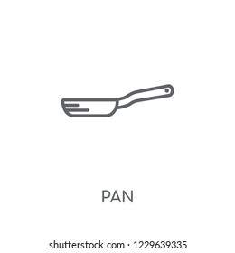 Pan linear icon. Modern outline Pan logo concept on white background from kitchen collection. Suitable for use on web apps, mobile apps and print media.