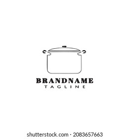 Pan-Logo-Cartoon-Design-Symbol-Vorlage schwarz, moderne einzelne Vektorgrafik