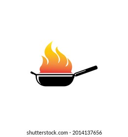 Diseño del logo de Pan. Logo moderno de la sartén.