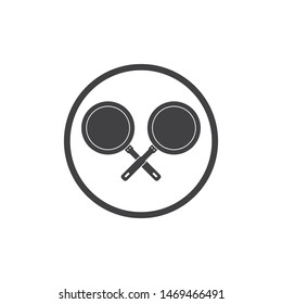 pan logo icon of cooking and kithen vector illustration