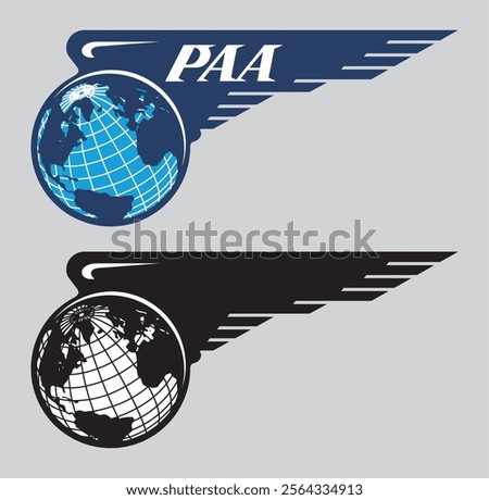 Pan Am logo vintage vector 1950