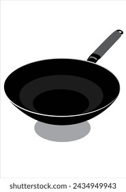 Pan material metallic kitchenware illustration