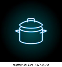 pan neon icon. Elements of Food set. Simple icon for websites, web design, mobile app, info graphics