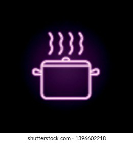 pan neon icon. Elements of restaurant set. Simple icon for websites, web design, mobile app, info graphics