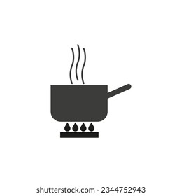 Pan on gas icon. Vector illustration. Eps 10.