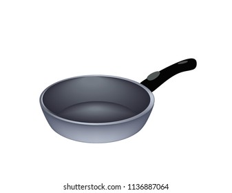 Pan on white background