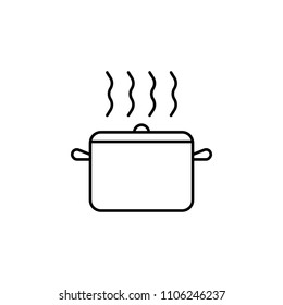 pan outline icon. Element of kitchen tools icon for mobile concept and web apps. Thin line pan outline icon can be used for web and mobile