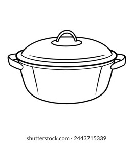 Icono de vector con contorno de pan, perfecto para proyectos gráficos con temática de cocina.