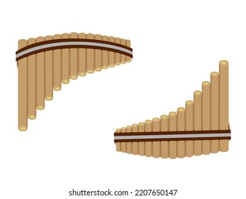 pan pipe on a white background.