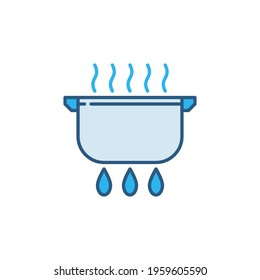 Pan or Pot on Fire vector concept colored icon or symbol