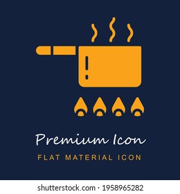 Pan premium material ui ux isolated vector icon in navy blue and orange colors