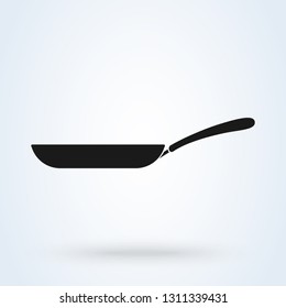 Pan side icon isolated vector. black icon