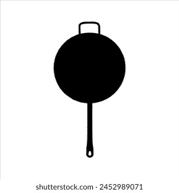 Pan silhouette vector illustration isolated on white background