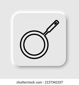 Pan simple icon vector. Flat desing. Neumorphism design.ai