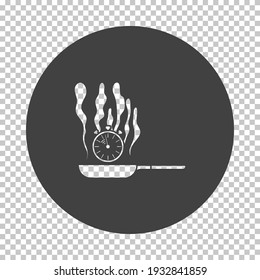 Pan Con Icono De Stopwatch. Reducir el diseño del patrón en la cuadrícula de transparencia. Ilustración vectorial.